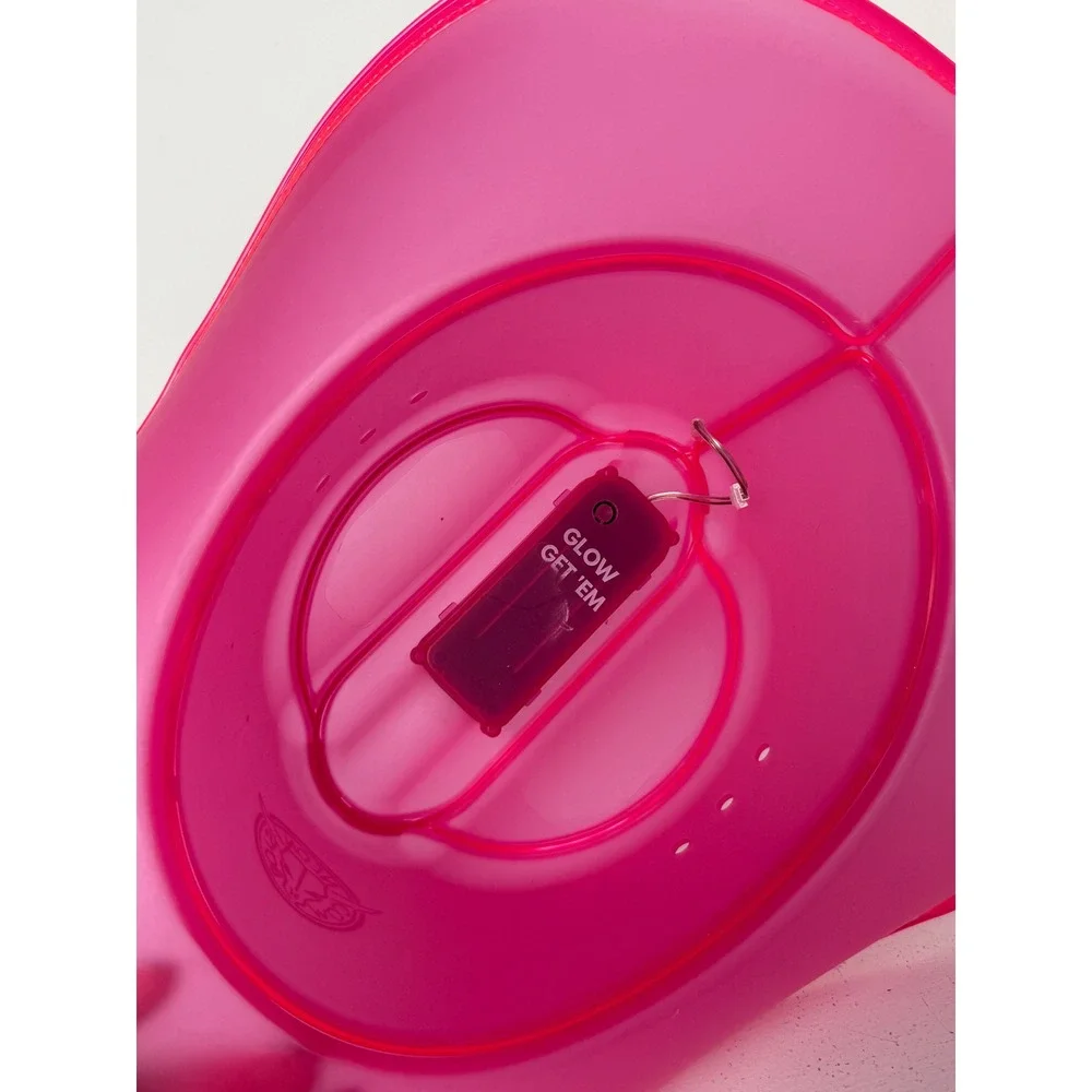 Neon Cowboys Pink Light Up LED Cowboy Hat Festival Rave Western Party Accessory